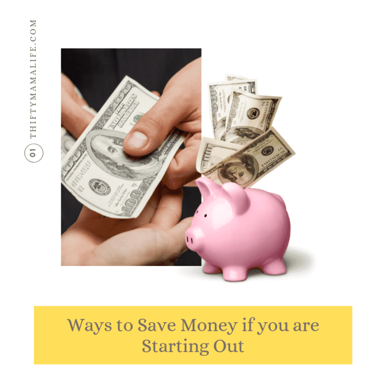 Ways to Save Money if you are Starting Out