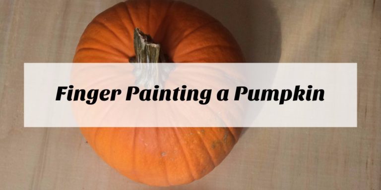 Finger Painting A Pumpkin