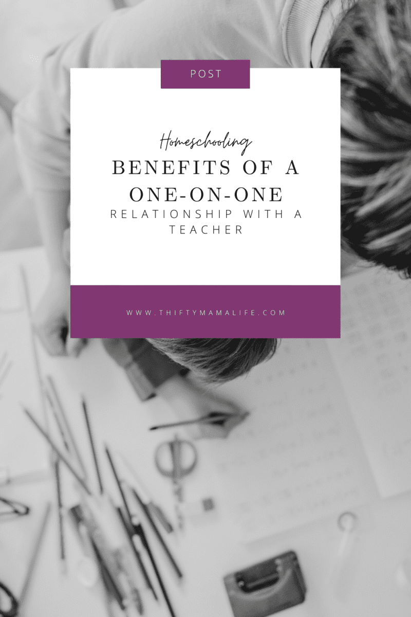 homeschooling benefits of one on one with a teacher